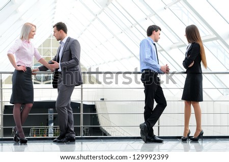 Business people in suit in a company