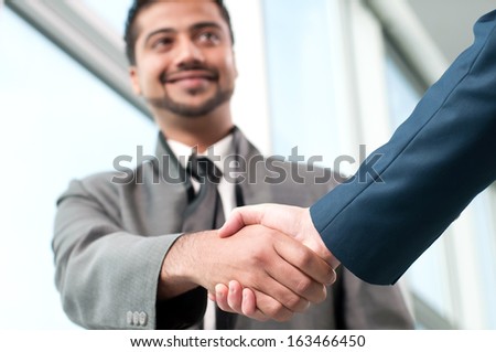 Business Man. Business handshake and business people