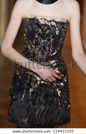 PARIS - MARCH 08: A model walks the runway during the Emmanuel Ungaro Ready to Wear show as part of the Paris Womenswear Fashion Week Fall/Winter 2011 at Hotel Westin on March 8, 2010 in Paris, France