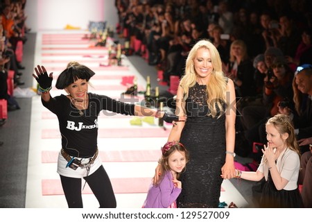 NEW YORK, NY - FEBRUARY 11: Designer Betsey Johnson and family walks the runway at the Betsey Johnson Fall 2013 fashion show during Mercedes-Benz Fashion Week on February 11, 2013, NYC.