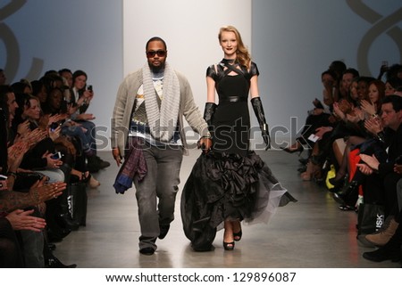 NEW YORK - FEBRUARY 13: Designer Stephen Goudeau walks the runway at the Studio 6th Sense  Fall Winter 2013 Collection during Nolcha Fashion Week on February 13, 2013 in New York City.