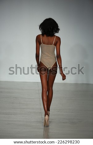 NEW YORK, NY - OCTOBER 25: A model walks runway during Lola Haze Spring 2015 lingerie collection at the Center 548 on October 25, 2014 in New York City.
