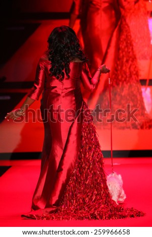 NEW YORK, NY - FEBRUARY 12: Star Jones walks the runway at the Go Red For Women Red Dress Collection 2015 fashion show during MBFW Fall 2015 at Lincoln Center on February 12, 2015 in NYC