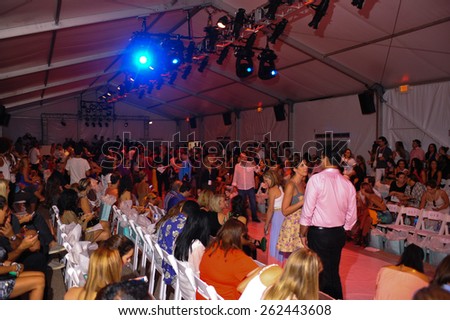 MIAMI, FL - JULY 20: A general view to frontstage at the Luli Fama fashion show during MBFW Swim 2015 at The Raleigh hotel on July 20, 2014 in Miami, FL.