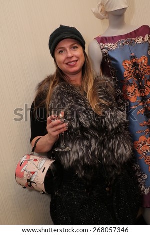 NEW YORK - APRIL 08: Guests attend the Victor De Souza Fall 2015 collection reception hosted by Jean Shafiroff at Madame Paulette on April 08, 2015 in New York, USA
