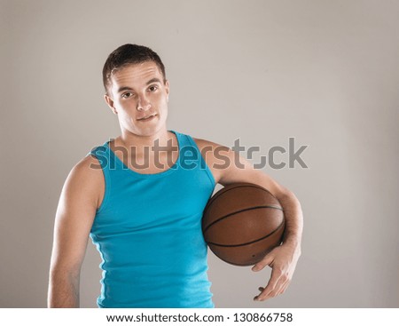 Portrait of sport player isolated on white background