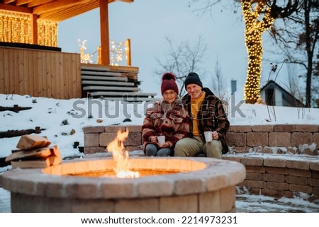 Similar – Image, Stock Photo Garden in winter Evening