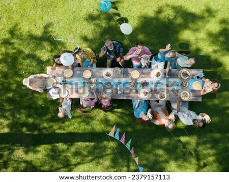 Similar – Image, Stock Photo festive set garden table