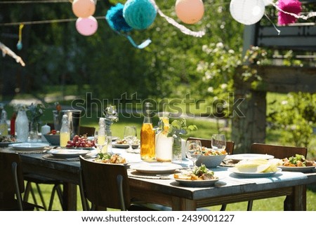 Similar – Image, Stock Photo festive set garden table