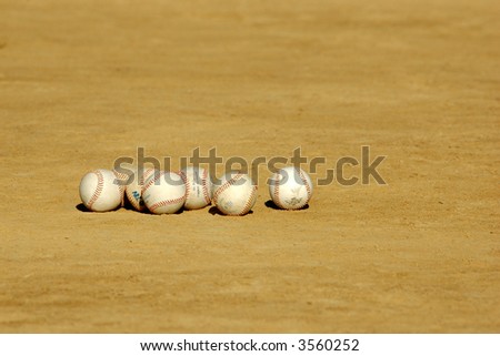 Baseballs in the Dirt at Practice