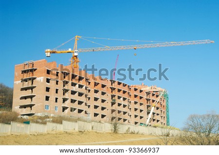 Building of an apartment house  in Russia