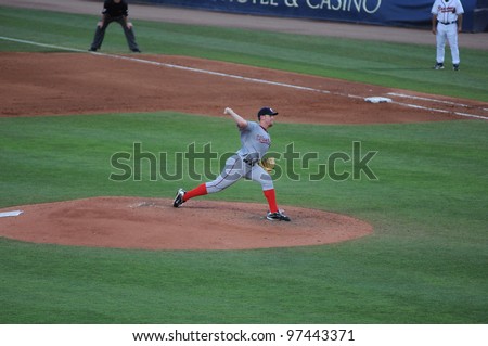 ATLANTA - JUNE 21: Washington Nationals Pitcher Steve Strasburg delivers a pitch to an Atlanta Braves batter on June 21, 2010 in Atlanta.  The Braves defeated the Nationals 5-0.