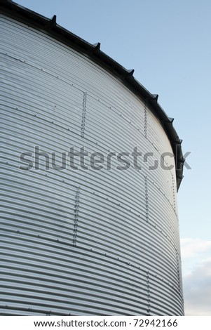 Detail of side of grain bin