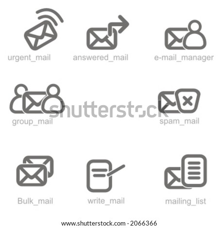 E-mail icons set 4. Check my portfolio for many more images from this series.