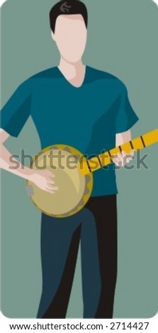 Similar – Image, Stock Photo Man playing mandolin