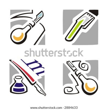 Fine arts icons. Check my portfolio for thousands of similar and other great vector items.