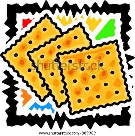 A Vector Illustration Of A Soda Crackers. - 889389 : Shutterstock