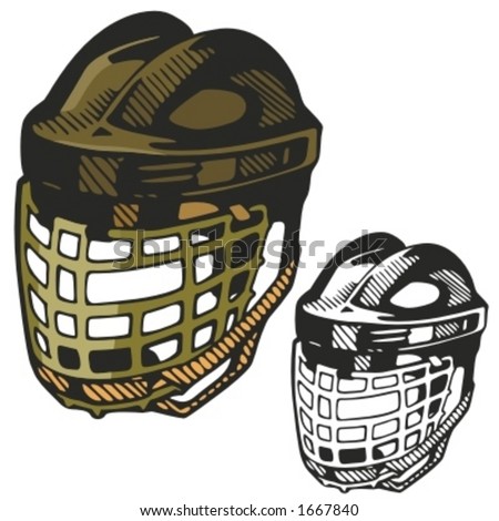 Hockey Helmet. Vector Illustration - 1667840 : Shutterstock