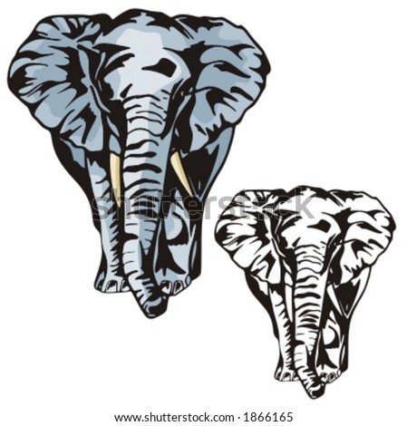 Vector Illustration Of An Elephant. - 1866165 : Shutterstock