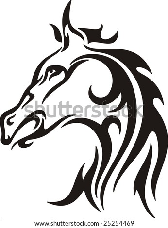 Tribal Horse Vector Illustration, Great For Vehicle Graphics, Stickers ...