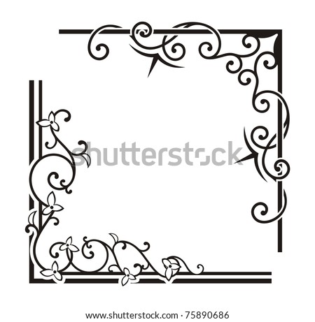 Exquisite Corner Ornamental Designs Stock Vector Illustration 75890686 ...