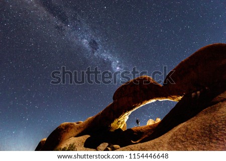 Similar – Image, Stock Photo Starry sky over Namibia