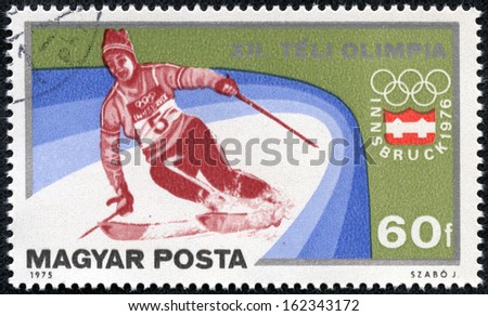 HUNGARY - CIRCA 1975: A stamp printed in Hungary from the \