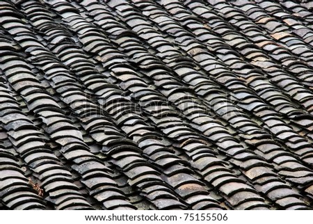 tile roof of chinese traditional building background