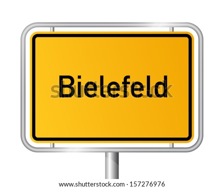 City limit sign Bielefeld - signage - Germany