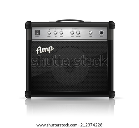 Guitar amplifier vector illustration