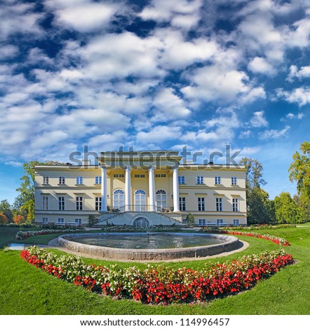 Kostelec nad Orlici - Novy zamek (New Castle), The castle was built in the Empire style in 1829-1833, Czech Republic