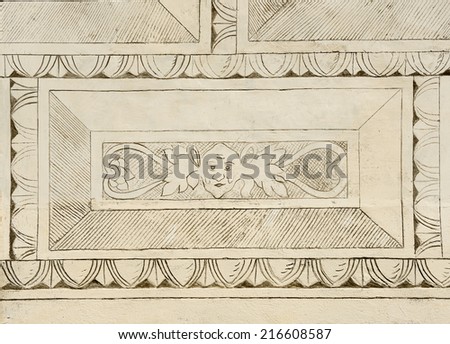 BRANDYS NAD LABEM, CZECH REPUBLIC - SEPTEMBER 7: Detail of the facade of castle on September 7, 2014. Renaissance monument where during five centuries lived all rulers of the Habsburg dynasty