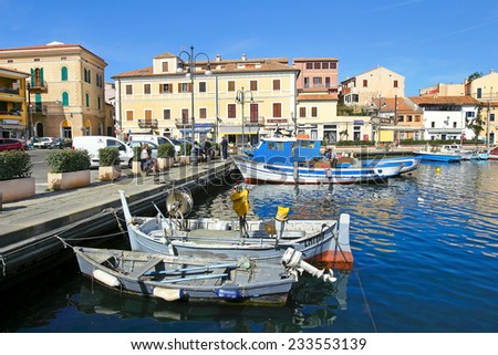 LA MADDALENA, ITALY - MAY 14: La Maddalena on May 14, 2013. Town located on the island with the same name in northern Sardinia in the famous tourist area of Costa Smeralda