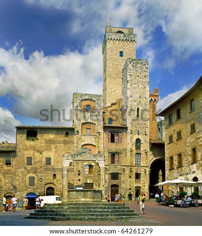 Medieval Skyscrapers, Towers in San Gimignano, Tuscany, Italy, UNESCO