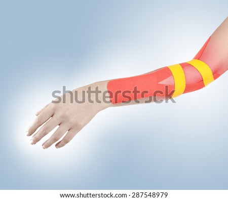 Human elbow pain with an anatomy injury caused by sports accident or arthritis as a skeletal joint problem medical health care concept.