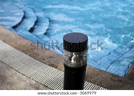 light beacon at pool