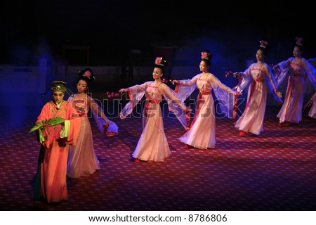 Fairies and nymphs in mystical chinese opera play