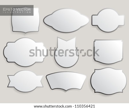 Eps10 Vector Collection Blank Label Template Illustration - 110356421 ...