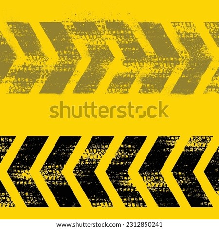 Similar – Image, Stock Photo different car tire tracks in slush on the road / road conditions / winter / country road