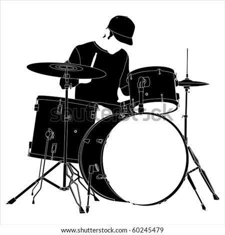 Drummer silhouette.