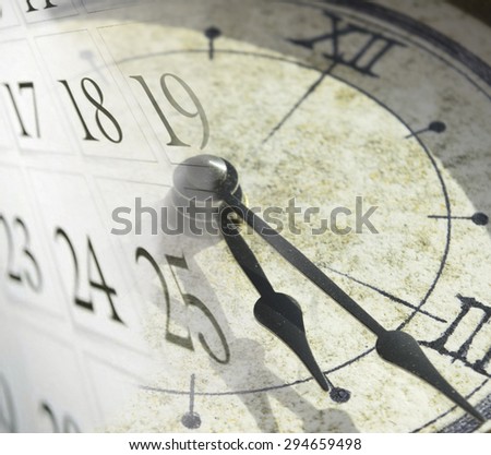 concept of time and to pass of the years