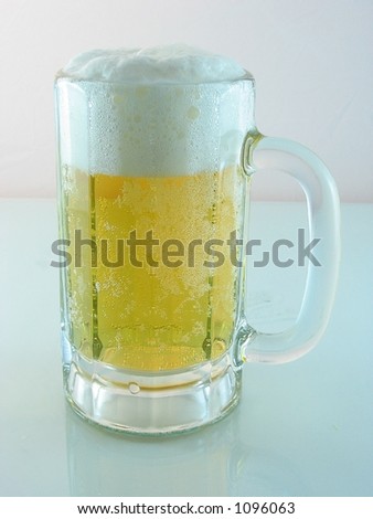 Foamy Ice cold beer
