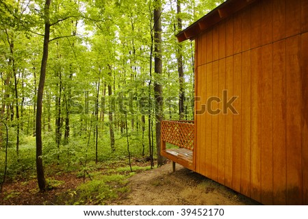 photo of a beautiful cabin in the woods