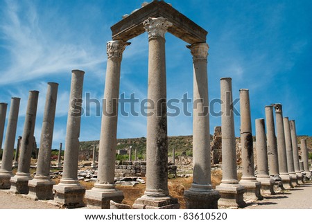 Ancient city of Perge near Antalya Turkey
