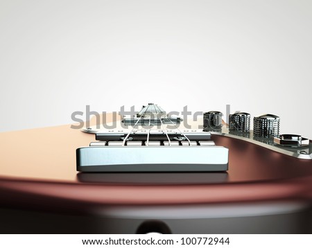 bass guitar isolated on white background