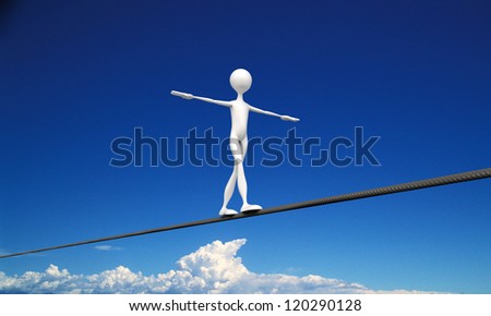 tightrope walker in the sky