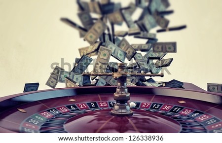 roulette isolated on white background