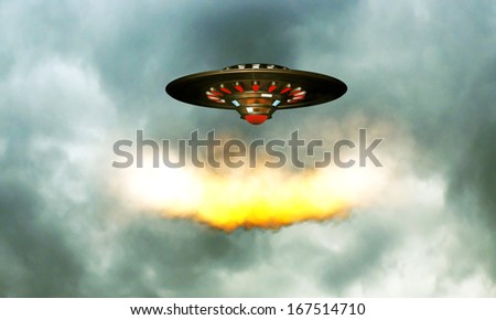 unidentified flying object in the sky