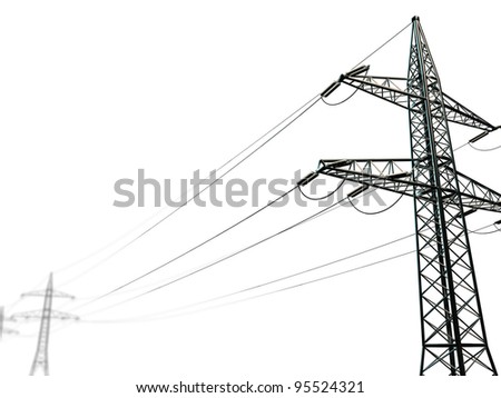 pylon isolated on white background