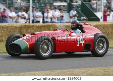 historic Ferrari racing car at Goodwood Festival of Speed
